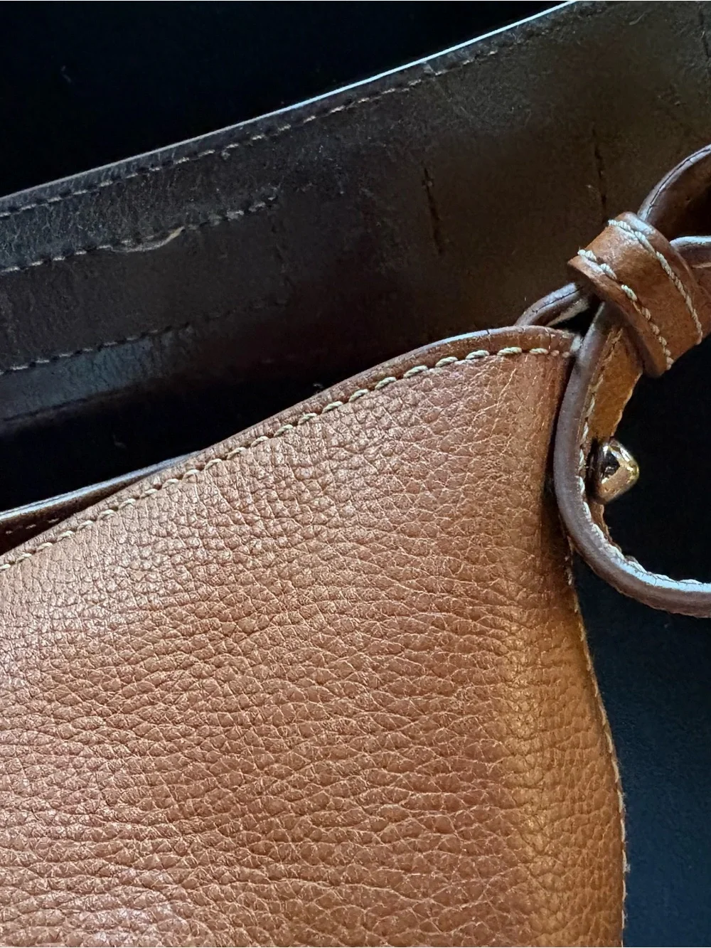 Dooney & Bourke Logo Lock Toscana Leather Shoulder Bag AND Pouch-Lily